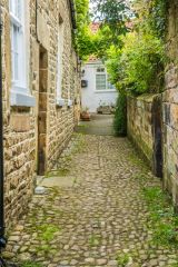A cobbled lane to the Methodist Chapel