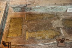 Medieval brasses, south aisle