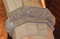 Norman carved capital in the nave