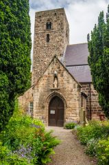 The porch and Saxon west tower