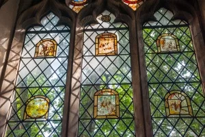 Elizabethan painted glass panels
