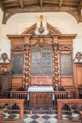 The exquisitely carved 1688 altarpiece