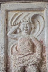 Carved figure on the Prideaux memorial