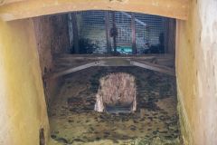 Looking up inside the tower