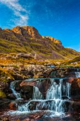 A small waterfall on Allt a' Chumghaing