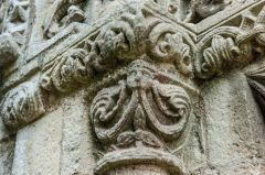 Green man on the west column capital