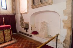 Sedilia, piscina, and aumbry