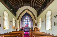 The church interior, looking east