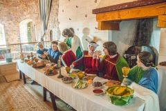 Recreation of a medieval feast
