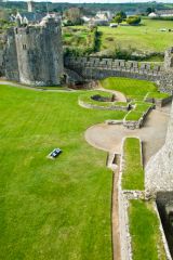 Inside the perimeter wall