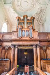 The college chapel, looking west