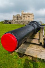 A cannon on the Elizabethan ramparts