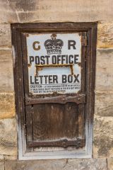 A rare wooden post box