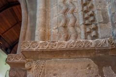 Norman stonework on the chancel arch