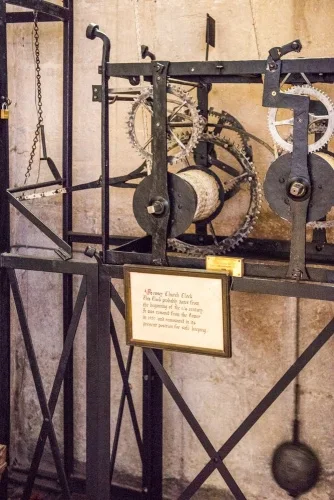 The 17th-century clock mechanism