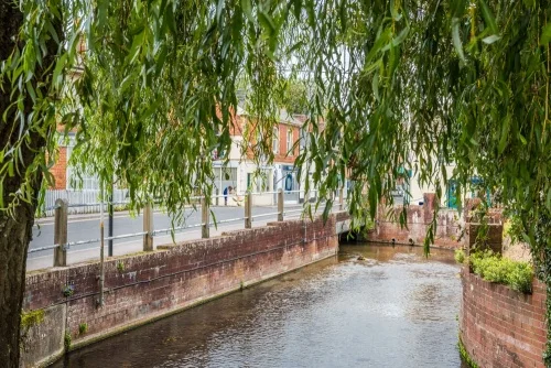 The River Avon runs through the village