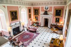 Looking down into the great hall