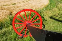 Looking down the tail pole to the ground