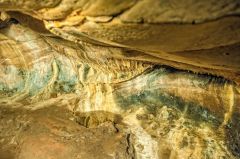 Rock formations inside the cave