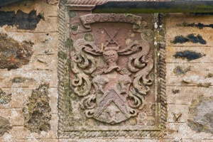 Armorial panel in Mains of Pittulie house