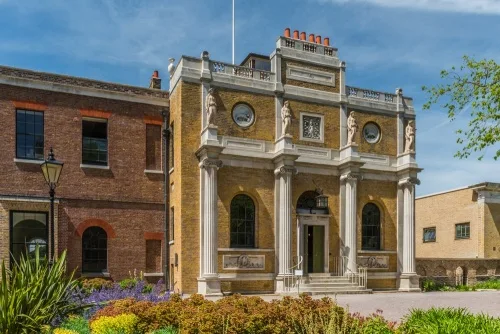 The mansion entrance