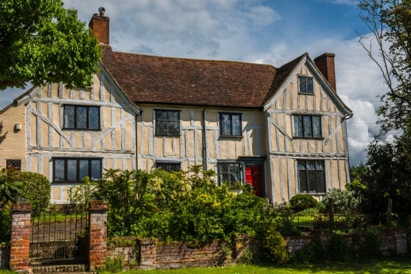 A timber-framed house on Polstead Hill