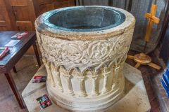 Another view of the 12th-century font