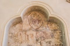 Fragments of medieval wall painting