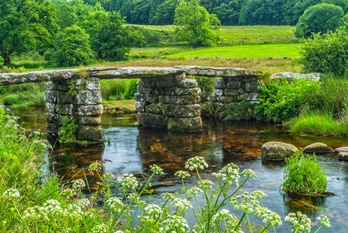 The famous clapper bridge at Postbridge