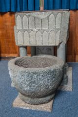 The 13th century font and an earlier font bowl