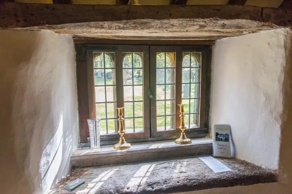A restored Tudor window