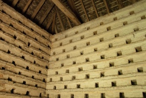 Inside the dovecote