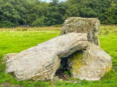 The collapsed burial chamber