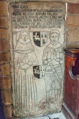 The 1495 Downes grave slab with its upside down inscription