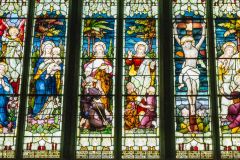 The richly coloured east window
