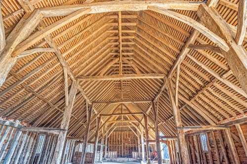 A medieval barn interior, Essex
