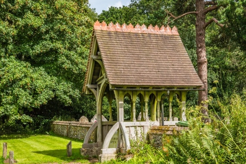 The Grade II listed lych gate