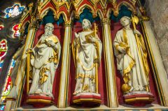Victorian reredos carved figures