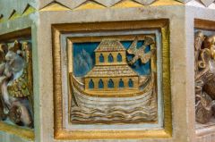 Noah's Ark panel on the font