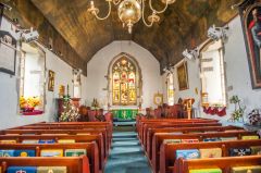 The church interior, looking east