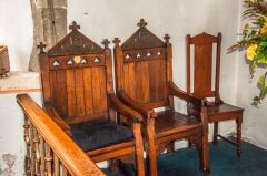 Sanctuary chairs made from Queenborough Castle timbers