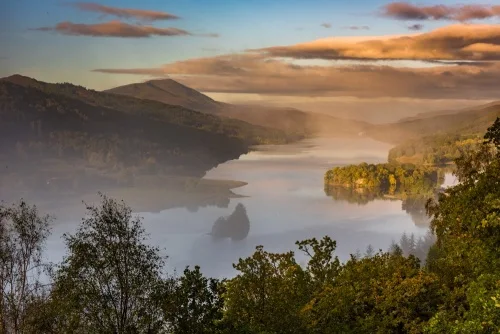 Morning mist on Loch Tummel