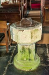 The octagonal 14th century font