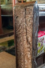 Carved 16th century bench end