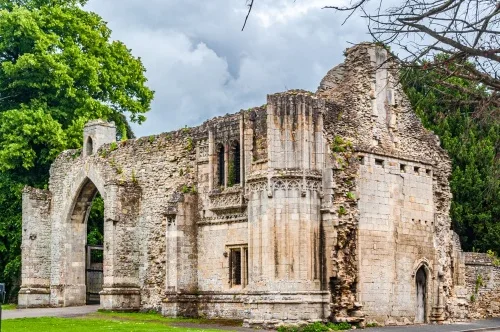 The gatehouse from the north-west