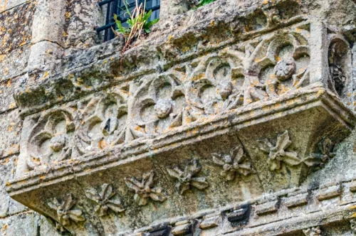 The oriel window decorative carvings