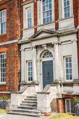 The elegant front entrance