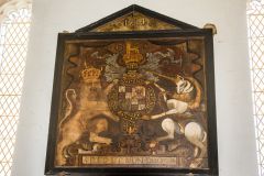 Rattlesden, St Nicholas Church, George I royal coat of arms, 1714