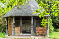 A thatched summerhouse