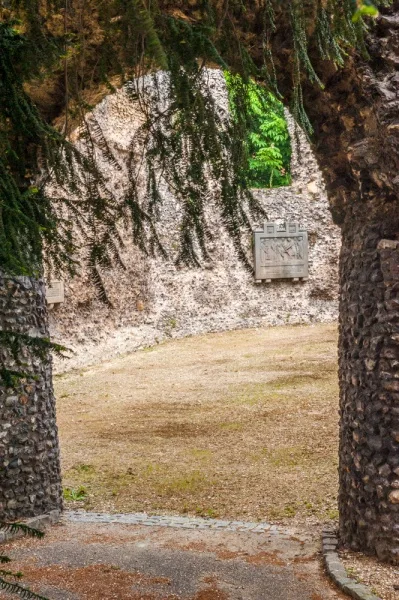 Looking into the chapter house